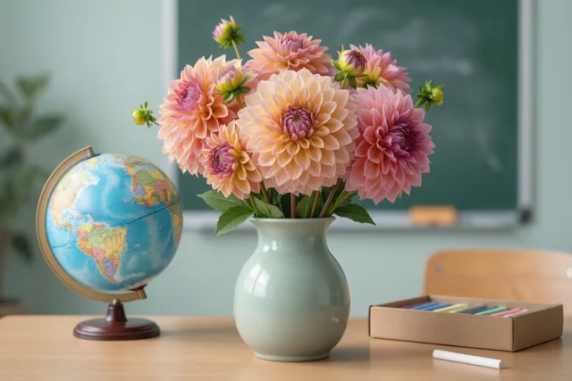 Zachte dahlia’s, welgemeende dank