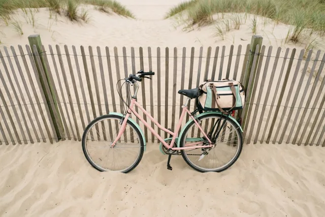 Een fietsgroet in pastel
