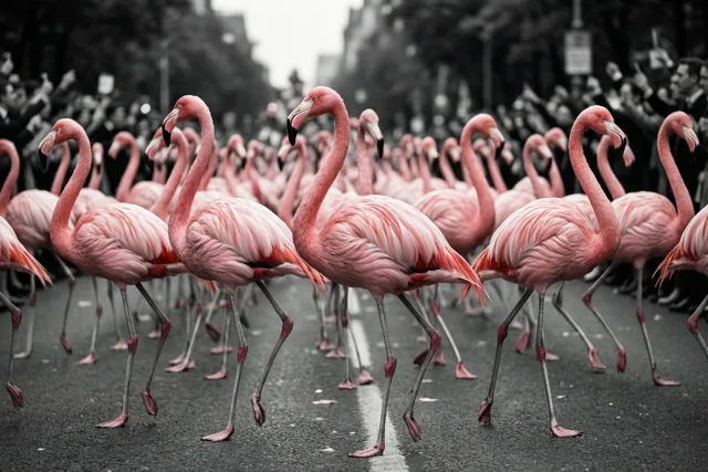 Roze parade voor carnaval