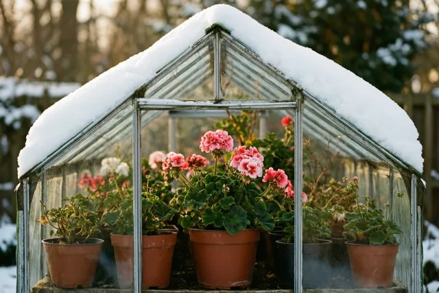 Wintergeborgenheid in de bloemenserre