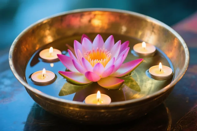 Een roze lotus voor Diwali