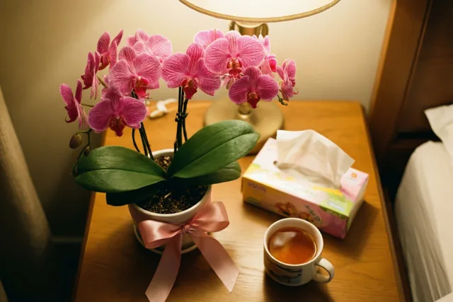 Een orchidee vol zachte zorgen