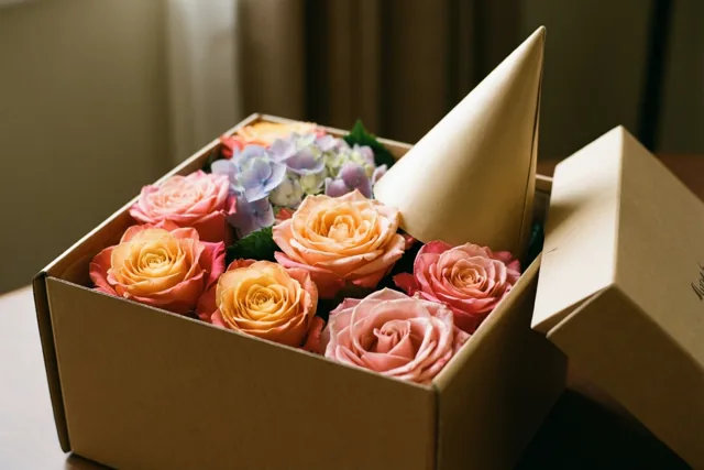 Bloemen uitpakken op je verjaardag