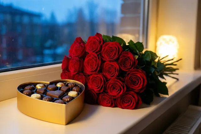 Pralines en rozen voor jou