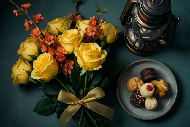 Een gouden bloemenwens voor Suikerfeest