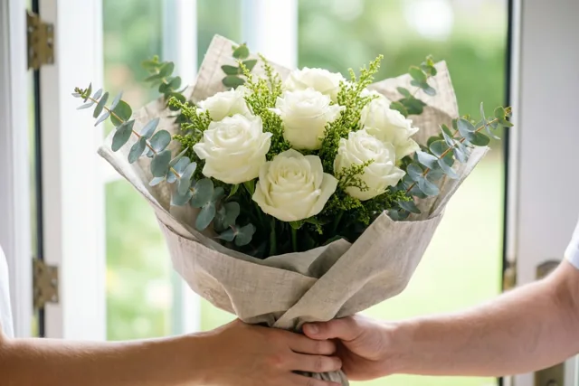 Van harte bedankt met rozen