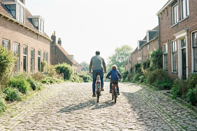 Samen bergop met papa