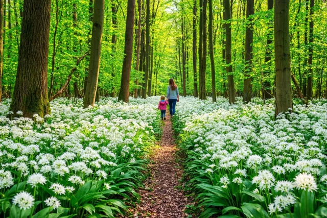 Mama, samen tussen de bomen