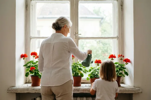 Oma laat alles bloeien