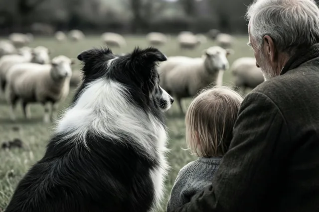 Schapen tellen naast opa