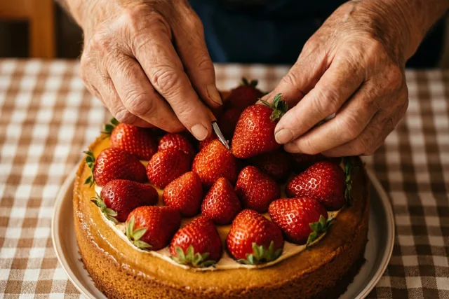 Een aardbeienfeest voor grootouders