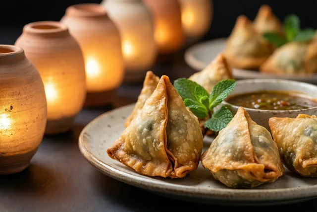 Samosa's om Diwali te delen