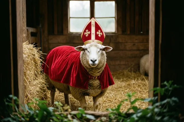 Dit schaap speelt voor Sint