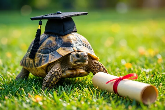 Op schildpaddentempo naar je diploma