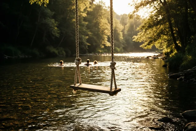 Gouden zomer aan de rivier