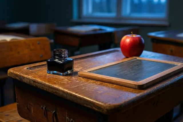 Een bank vol schoolherinneringen
