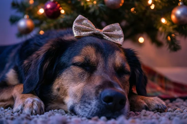 Uitgefeest onder de kerstboom