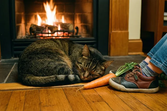 De poes droomt van Sinterklaas