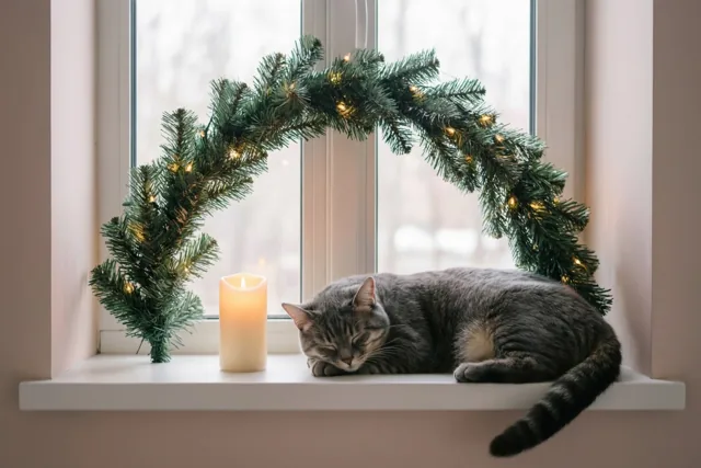 De poes neemt kerstvakantie