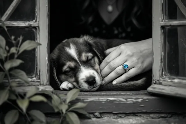 Puppydromen bij een verlovingsring