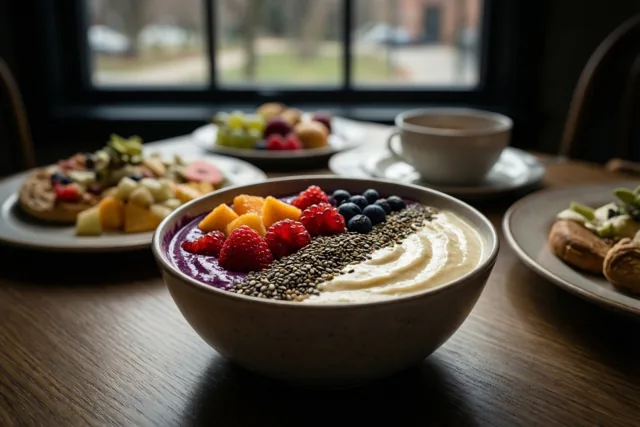 Fruit bij het eerste ochtendlicht