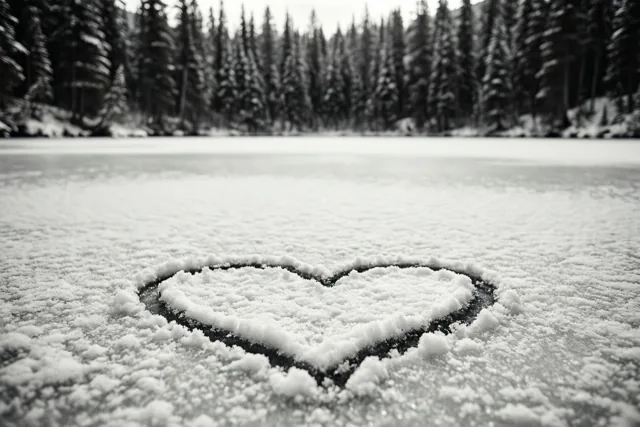 Een sneeuwhart voor mijn lief