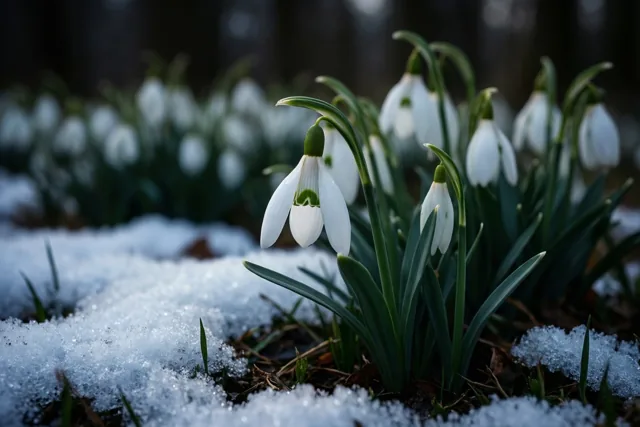 De lente komt piepen
