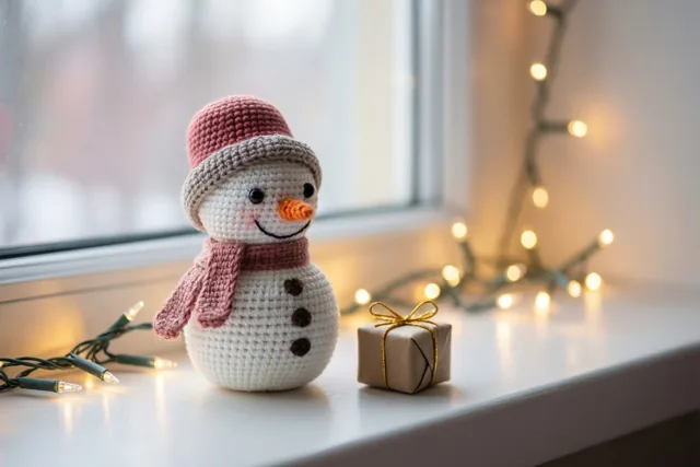 Roze muts, warme kerstgroet