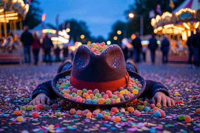 Snoepjes tussen de confetti