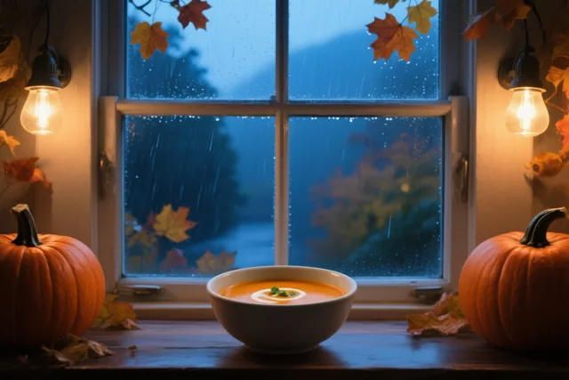 Regen buiten, soep binnen