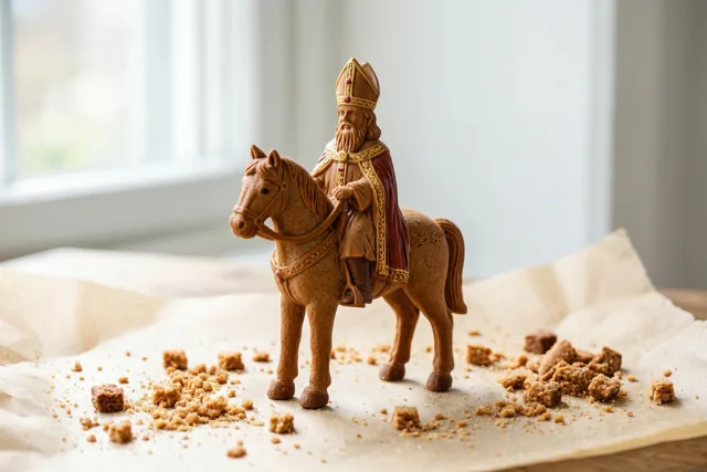 Sinterklaas rijdt in speculaas