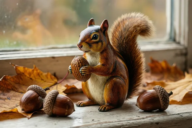 Een herfstgroet van blikken speelgoed