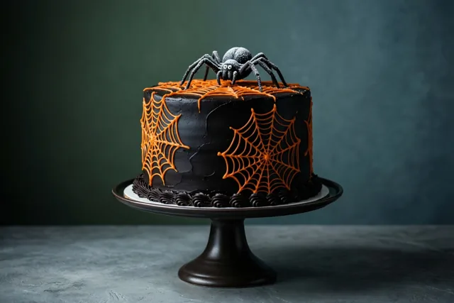 Zoete spinnen voor Halloween