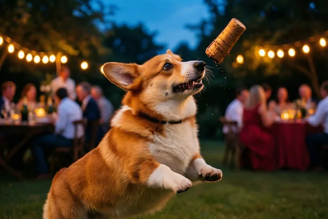 Corgi op je succesfeest
