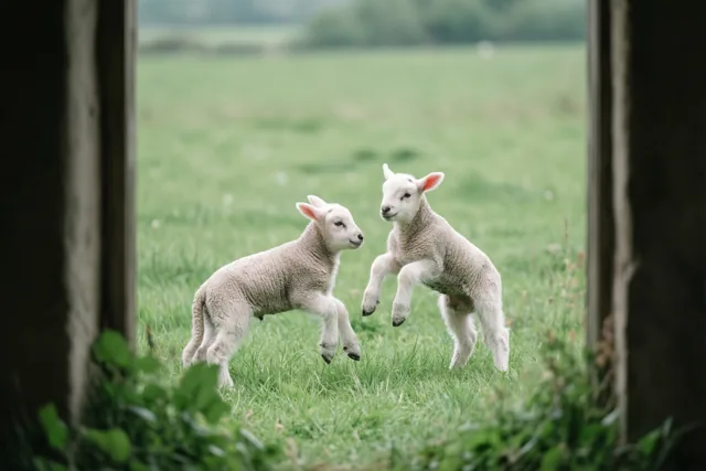 Lente met een sprongetje