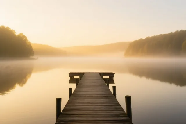 Een gouden begin aan het water