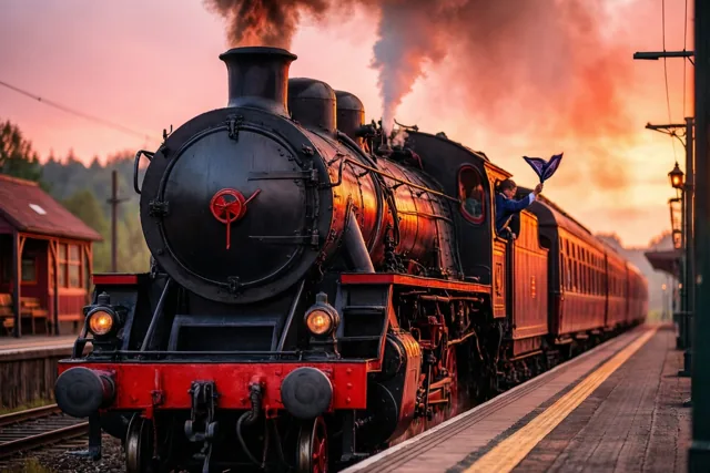 Een avondgroet vanaf de stoomtrein