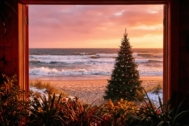 De deur naar kerst aan zee