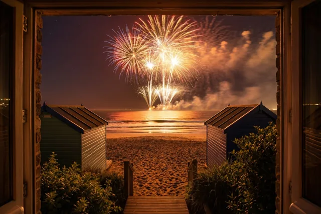 Langs het strandpad naar nieuwjaar