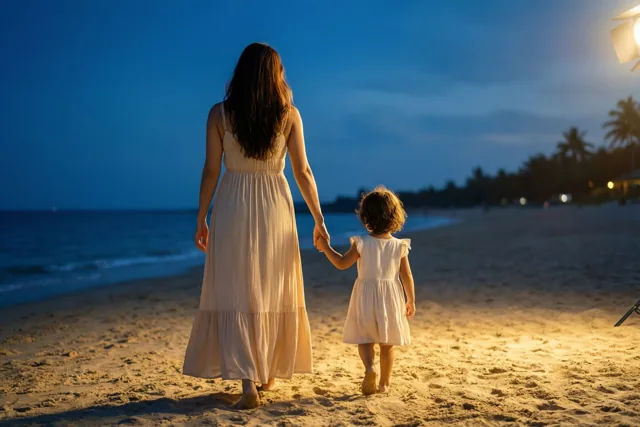 Nog een wandeling met mama