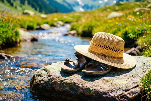 Zomerpauze aan de bergbeek