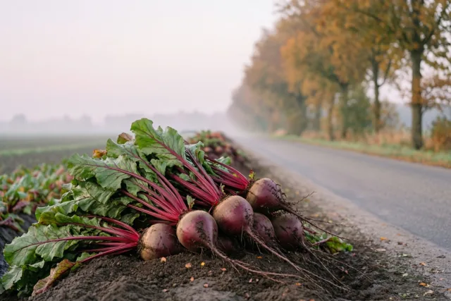 Bietenoogst in het Vlaamse land