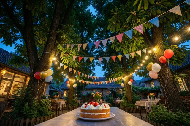 Verjaardag in de cafétuin