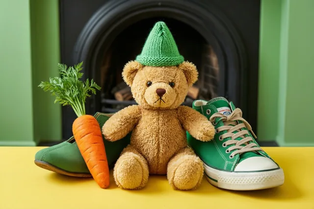 Beertje speelt voor Sinterklaas