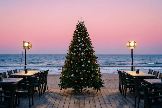 Kerst in de strandbar