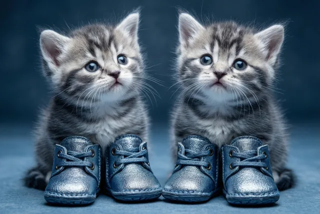 Twee katjes, dubbel babygeluk