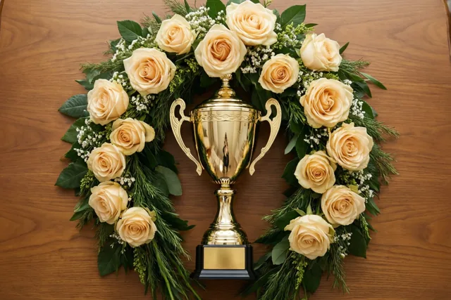 Goud verdiend, rozen erbij