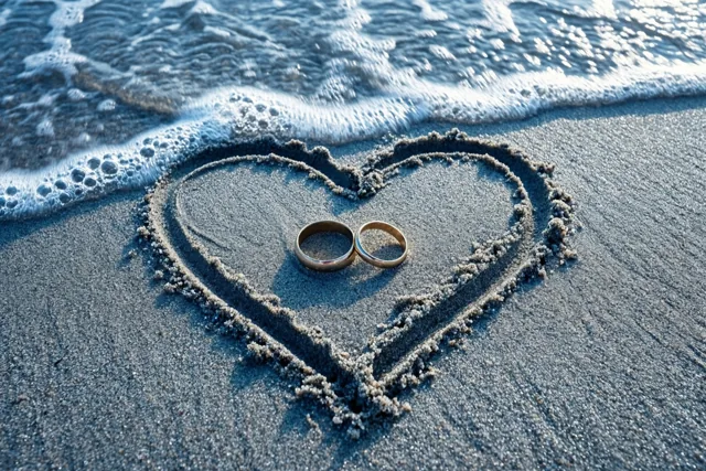 Jullie liefde in het zand