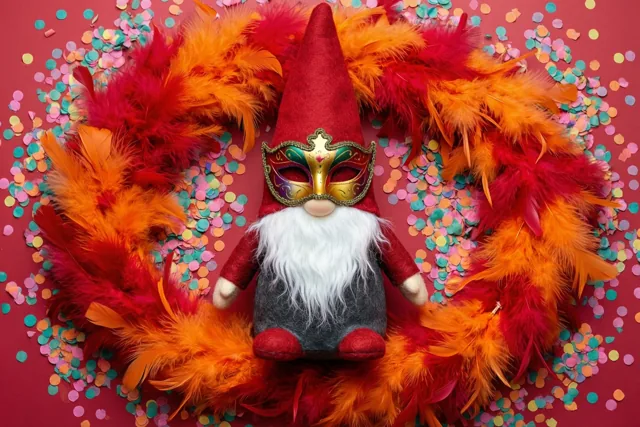 Rode muts op carnavalsbezoek