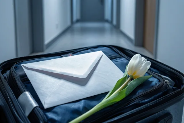 Een tulp als afscheidsgroet